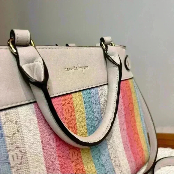 Nanette Lepore | Logo Stripe Satchel/ Purse - Picture 2 of 6